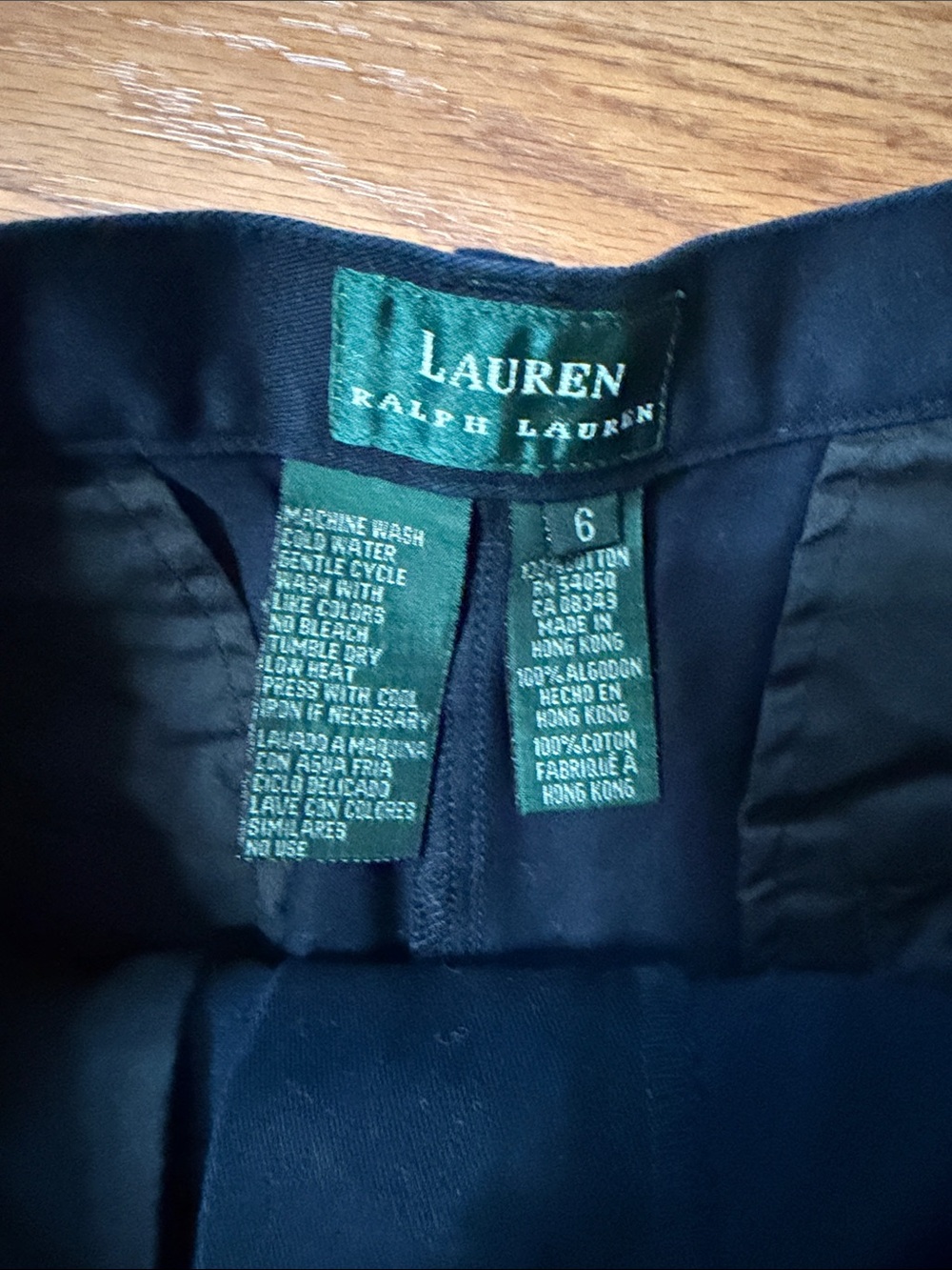 Ralph Lauren Navy Cotton Bermuda Shorts Size 6 - Picture 4 of 6